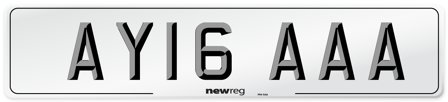 AY16 AAA Number Plate from New Reg